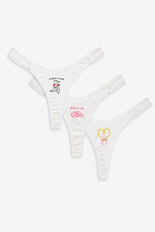 For Love & Lemons Bachelorette Thong Panty Pack