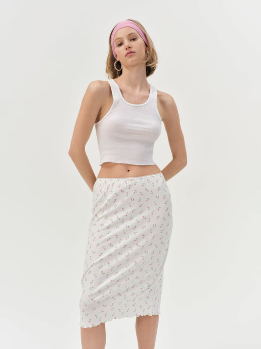 For Love & Lemons Elliana Midi Skirt