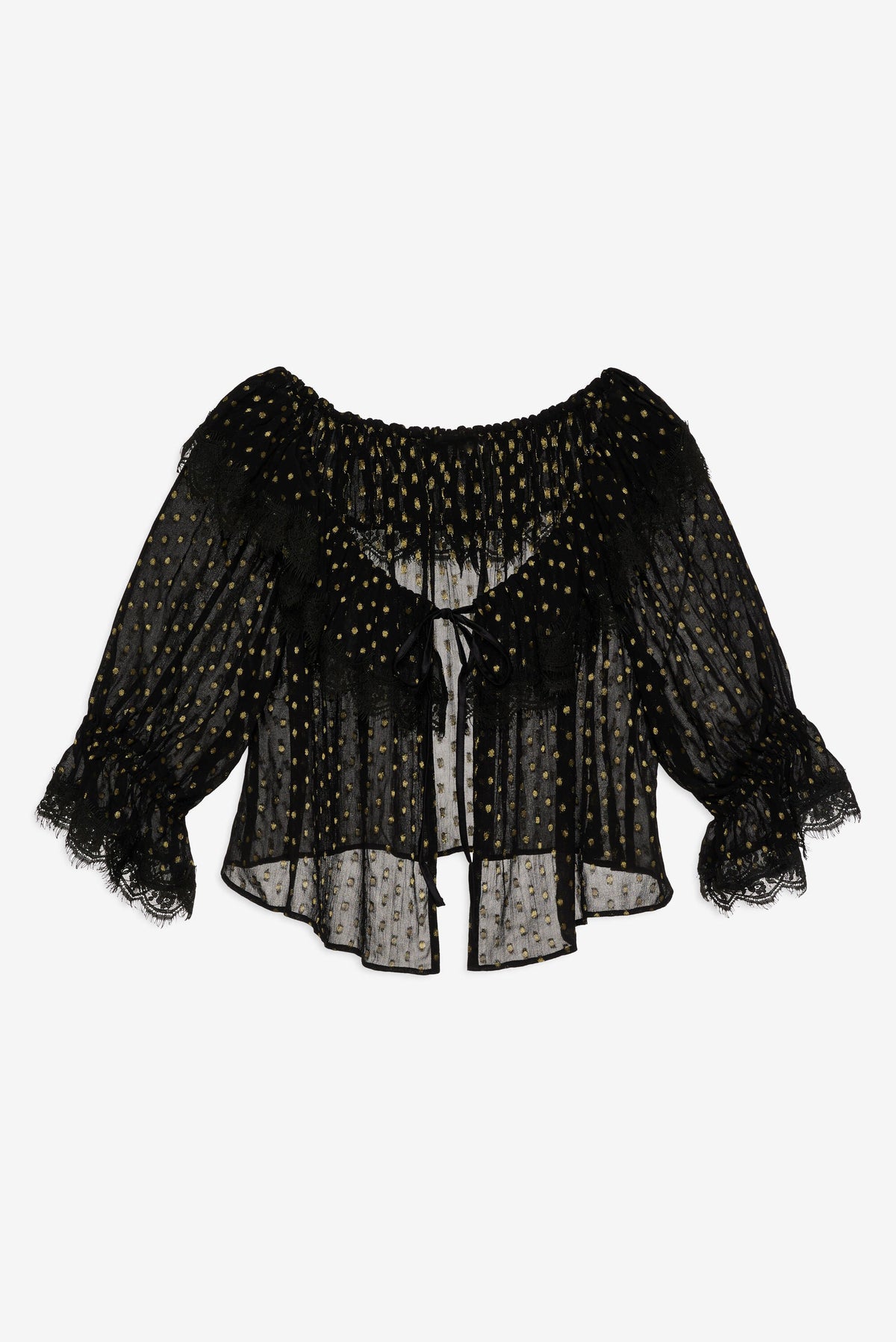 For Love & Lemons Liz Lurex Dot Top