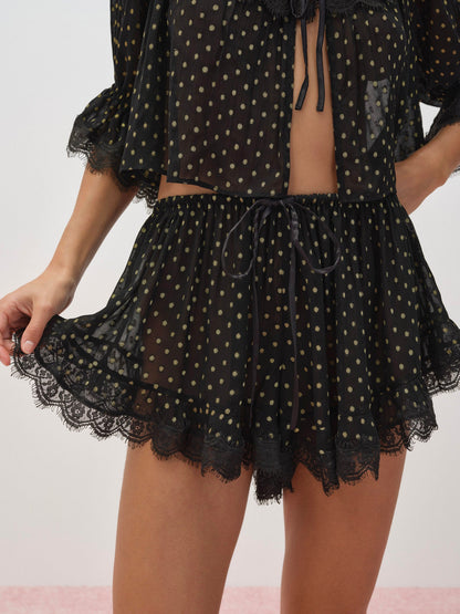 For Love & Lemons Liz Lurex Dot Short