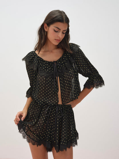 For Love & Lemons Liz Lurex Dot Short