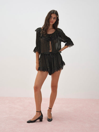 For Love & Lemons Liz Lurex Dot Short