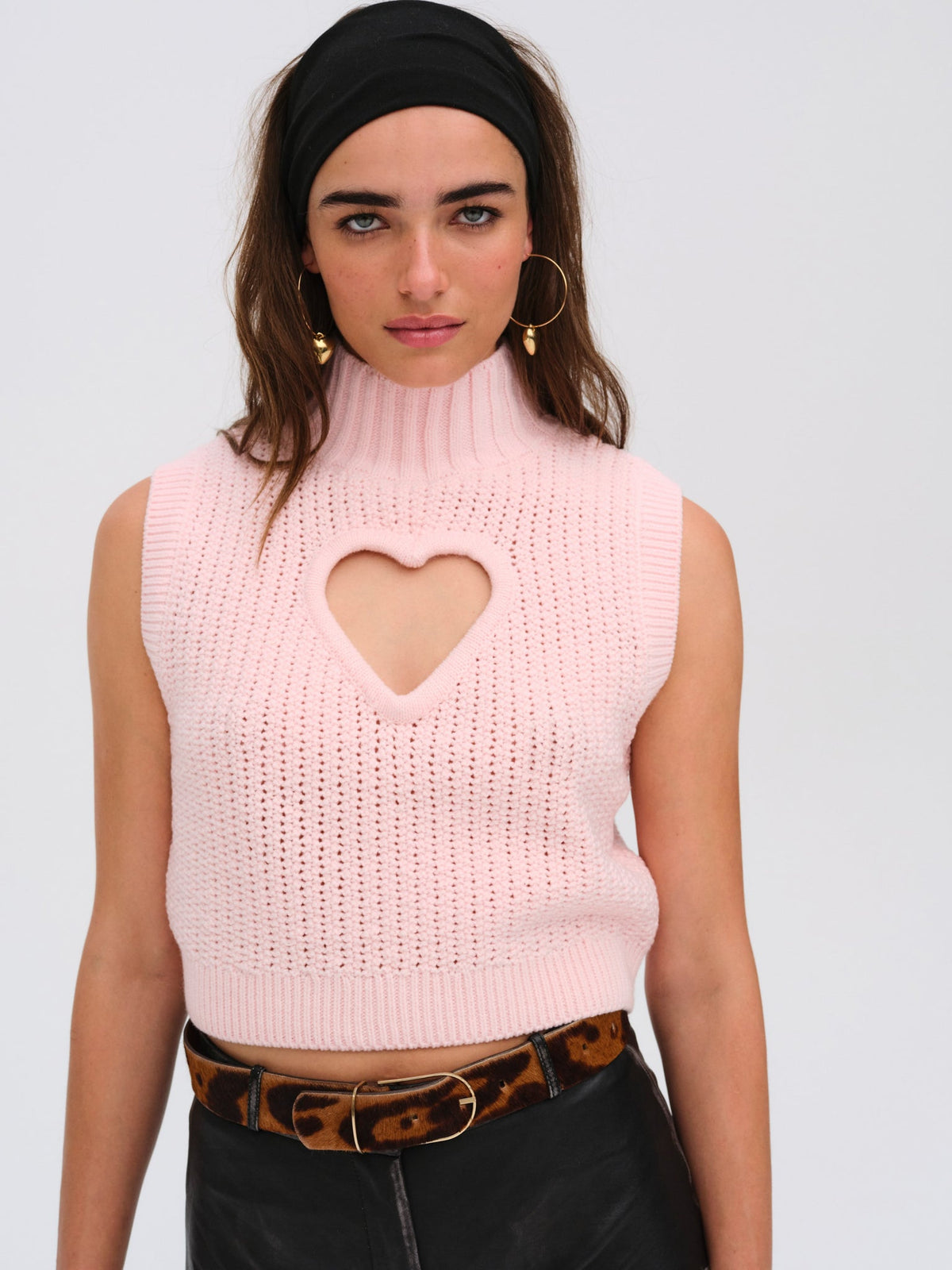 For Love & Lemons Rebecca Heart Sweater Vest