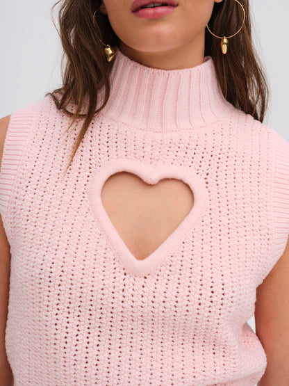 For Love & Lemons Rebecca Heart Sweater Vest