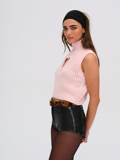 For Love & Lemons Rebecca Heart Sweater Vest