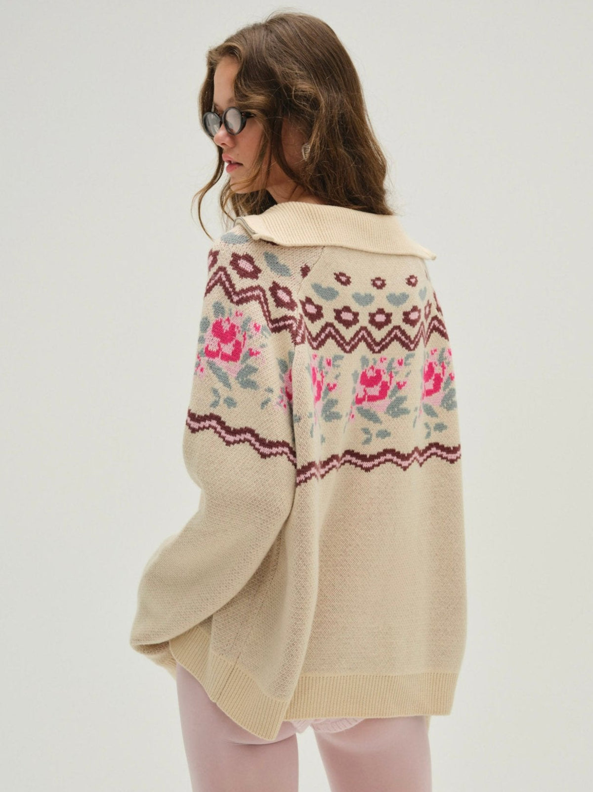 For Love & Lemons Ski Lodge Zip-Up Sweater