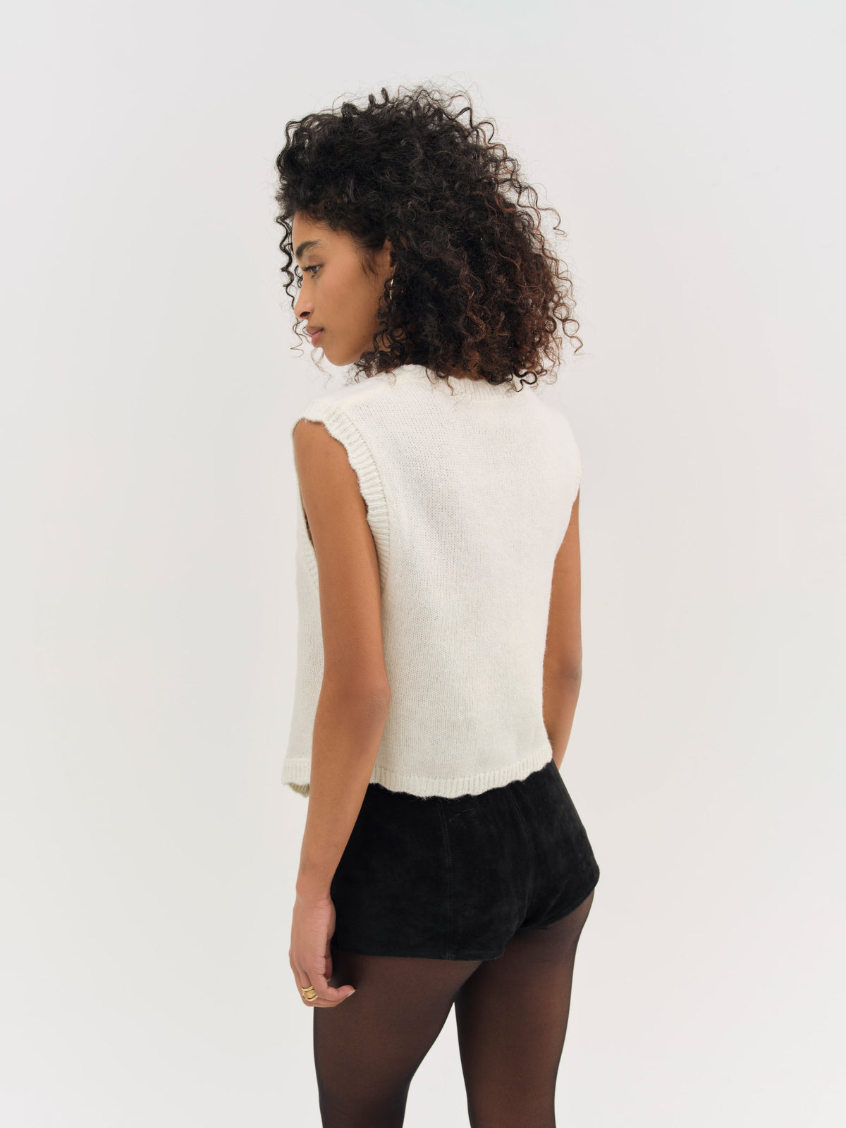 For Love & Lemons Molly Embroidered Sweater Vest