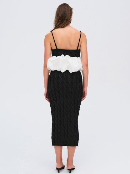For Love & Lemons Lise Knit Midi Skirt