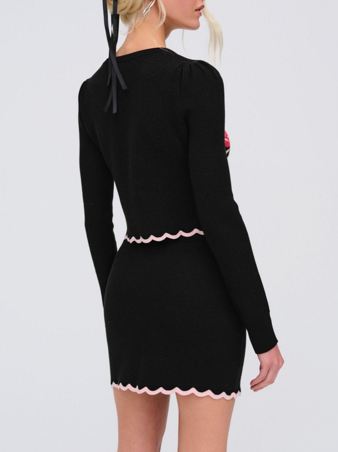 For Love & Lemons Donella Knit Mini Skirt