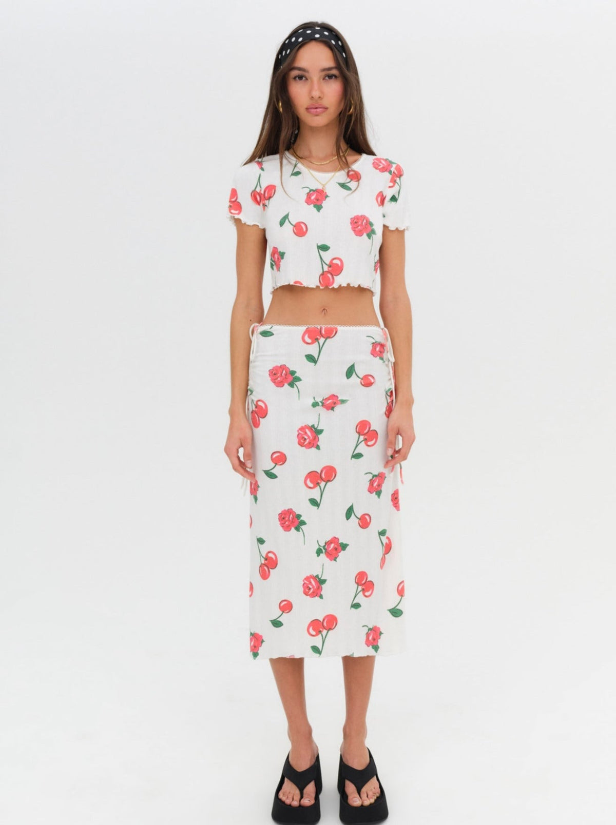For Love & Lemons Wilma Midi Skirt