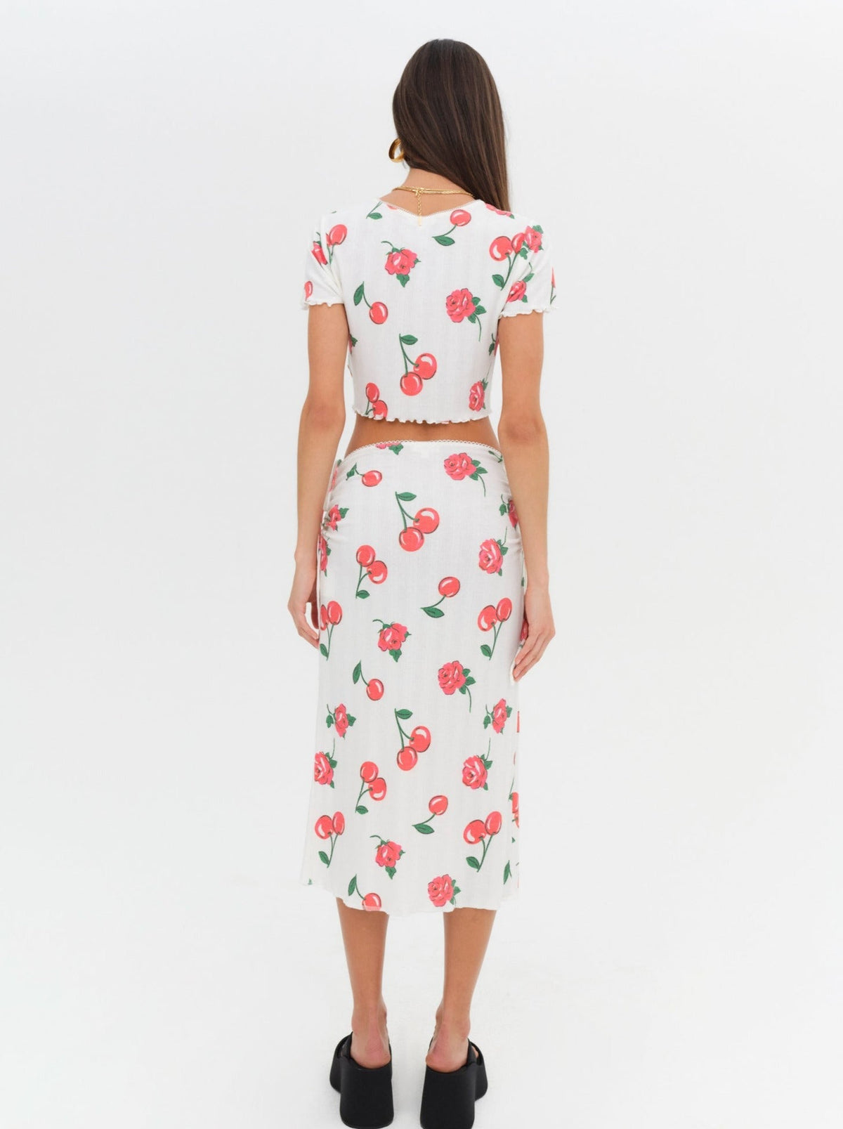 For Love & Lemons Wilma Midi Skirt
