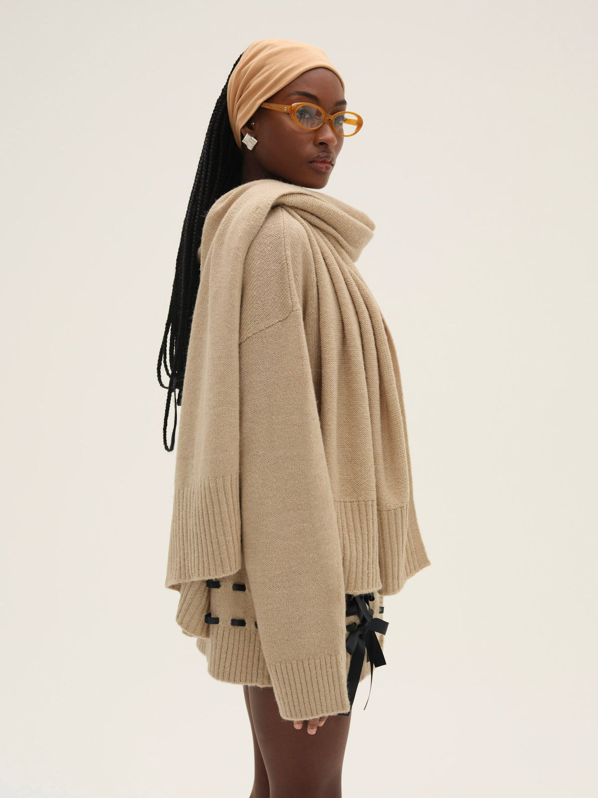 For Love & Lemons Solana Cardigan with Scarf