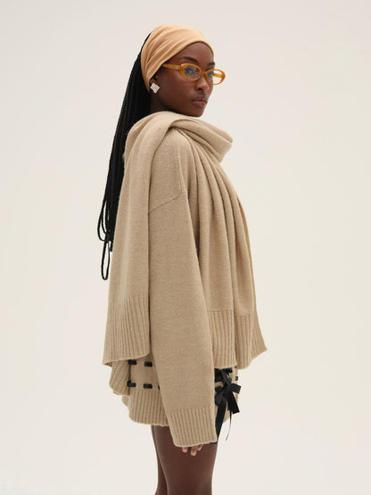 For Love & Lemons Solana Cardigan with Scarf
