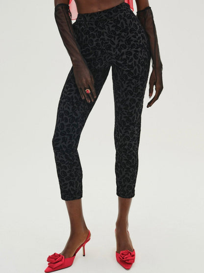 For Love & Lemons Midnight Velvet Capri Pant