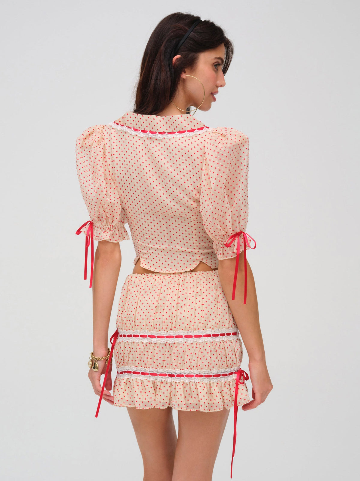 For Love & Lemons Love Dot Mini Skirt
