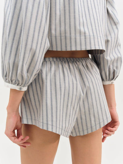 For Love & Lemons Linen Stripe Shorts