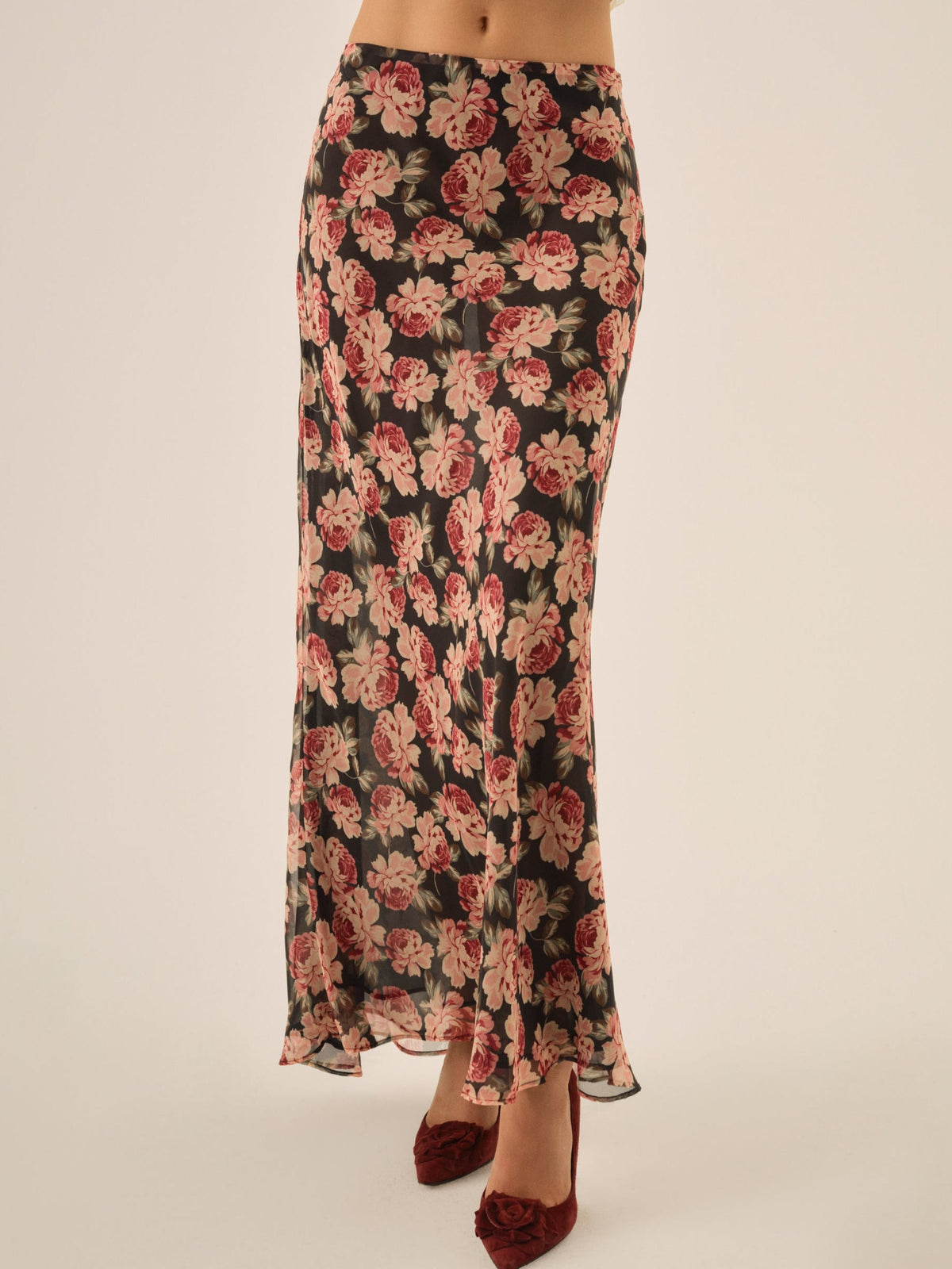 For Love & Lemons Belmond Floral Maxi Skirt