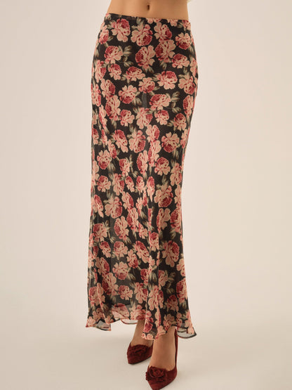 For Love & Lemons Belmond Floral Maxi Skirt