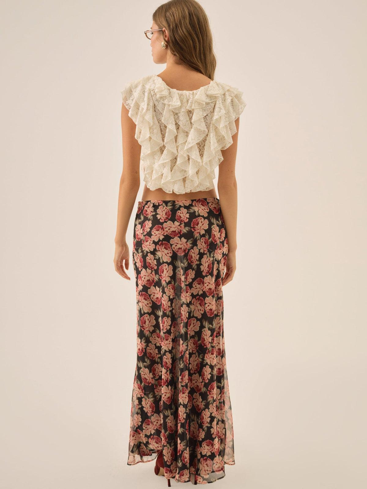 For Love & Lemons Belmond Floral Maxi Skirt