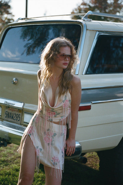 For Love & Lemons Odessa Mini Skirt