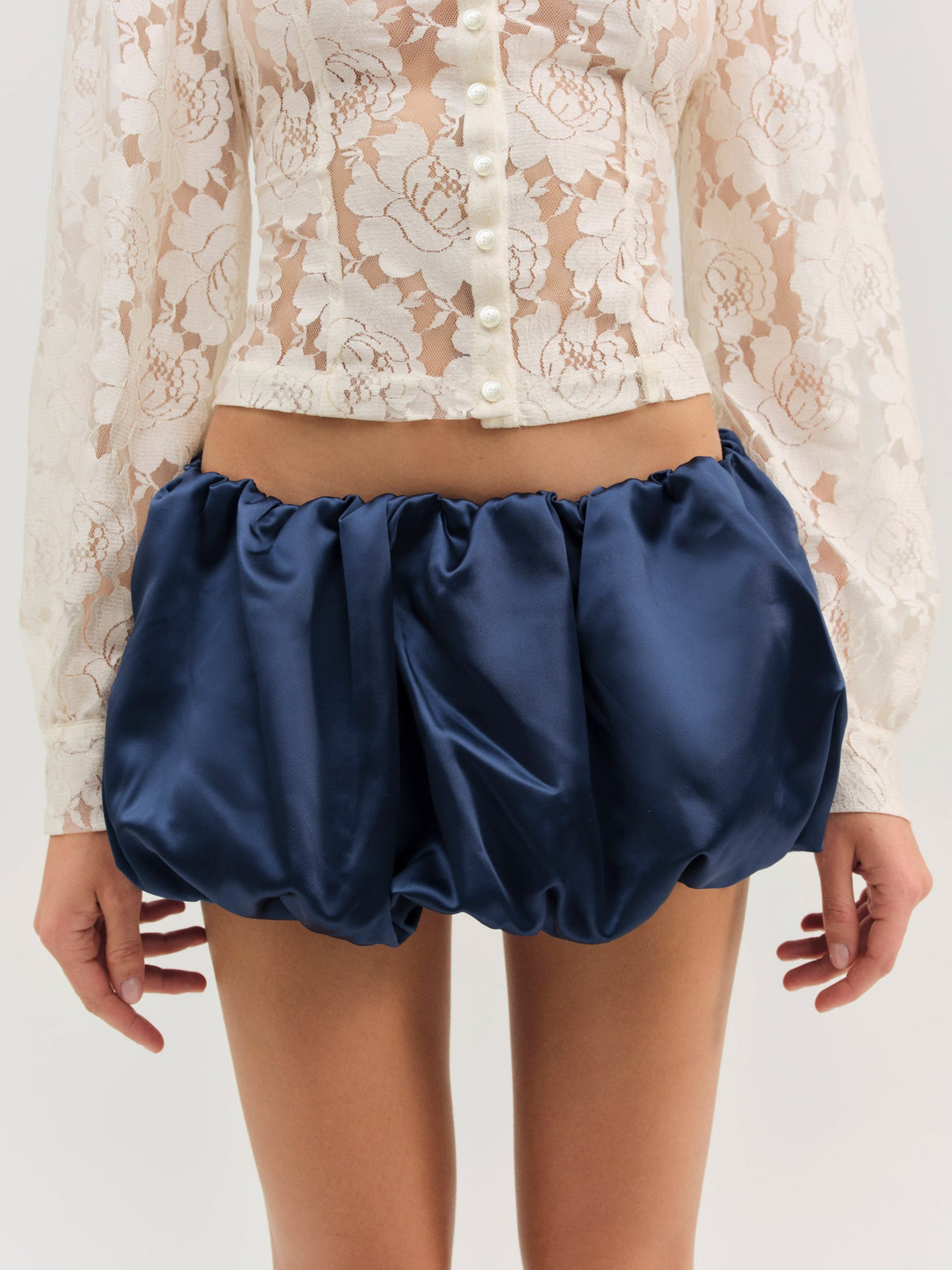 For Love & Lemons Lena Bubble Mini Skirt
