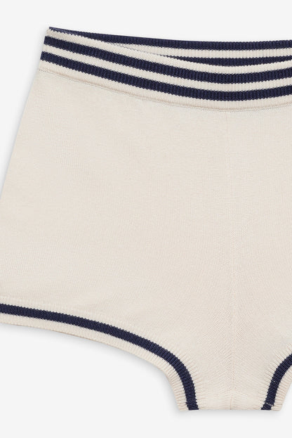 For Love & Lemons Simona Pointelle Striped Short
