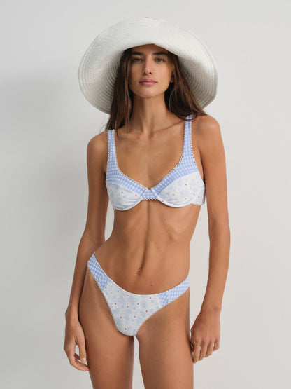 For Love & Lemons Floral Stems Bikini Bottom