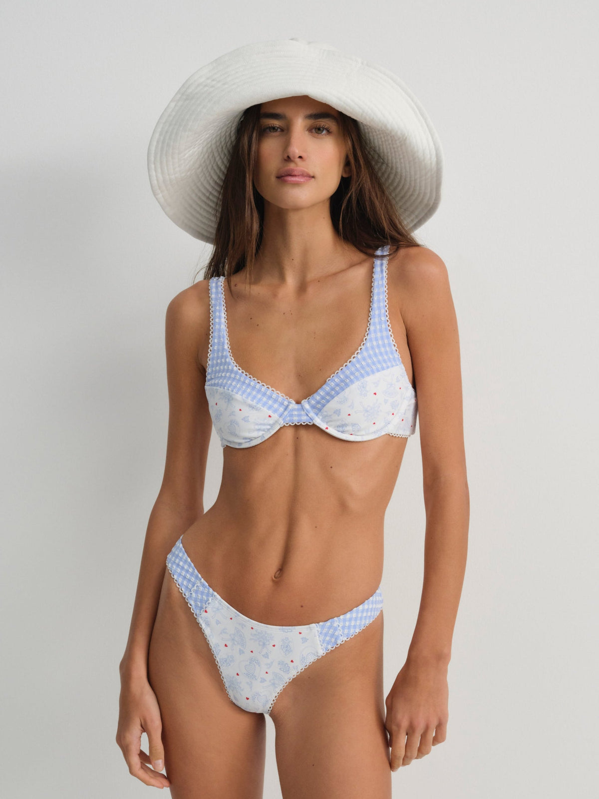For Love & Lemons Floral Stems Underwire Bikini Top