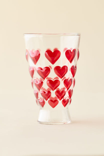 For Love & Lemons Heart Drinking Glass