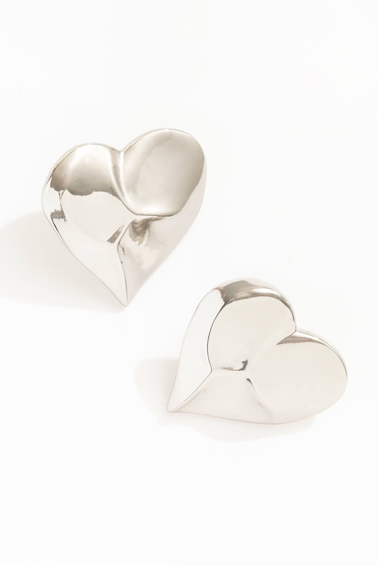For Love & Lemons Cross Your Heart Stud Earrings